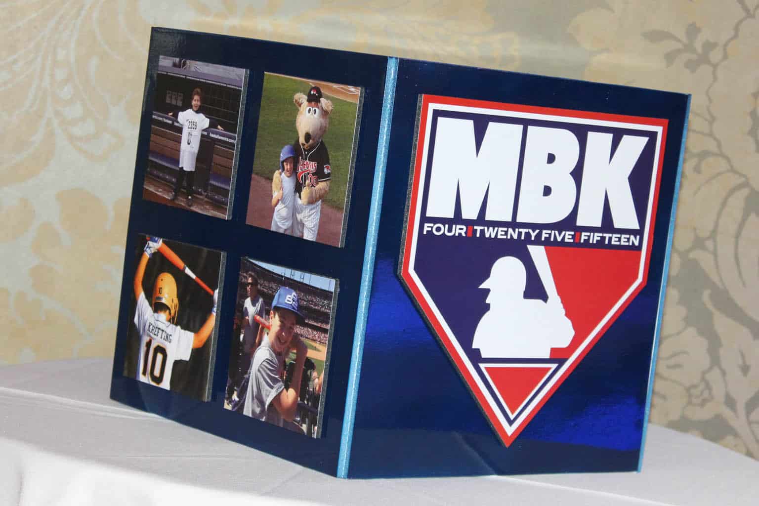 Baseball Themed Gift Box with Custom Logo and Photos