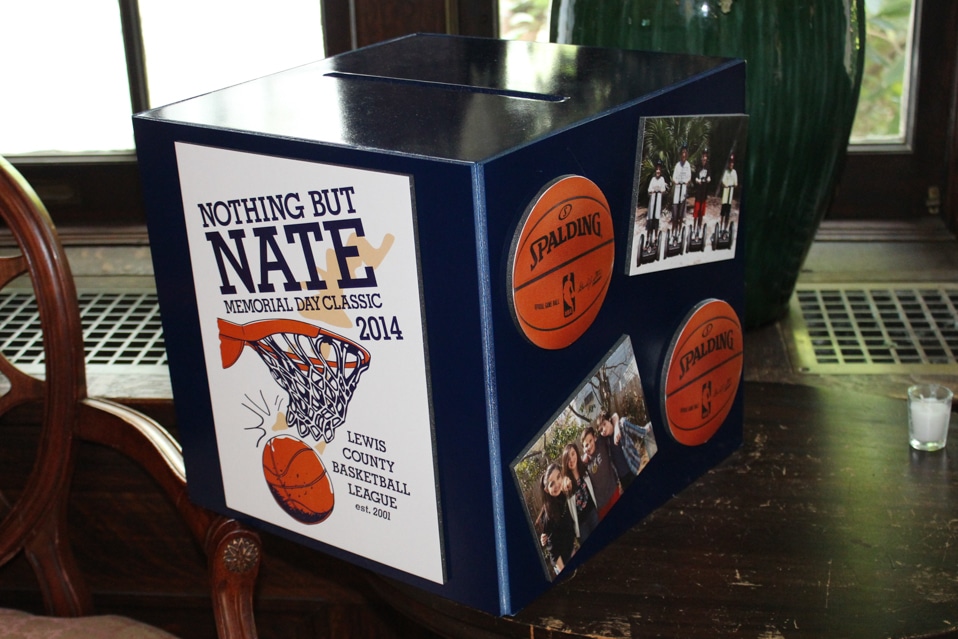 Basketball Themed Gift Box with Custom Logo and Photos