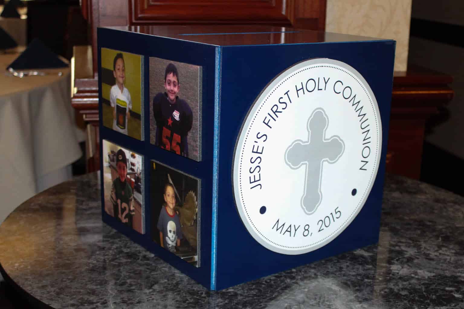 First Communion Gift Box with Logo and Photos