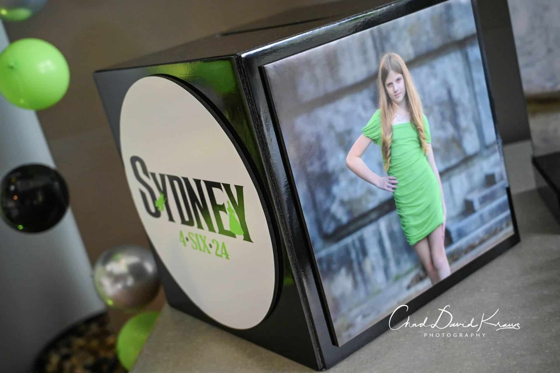 Wicked Theme Gift Box for Bat Mitzvah with Photo and Custom Logo