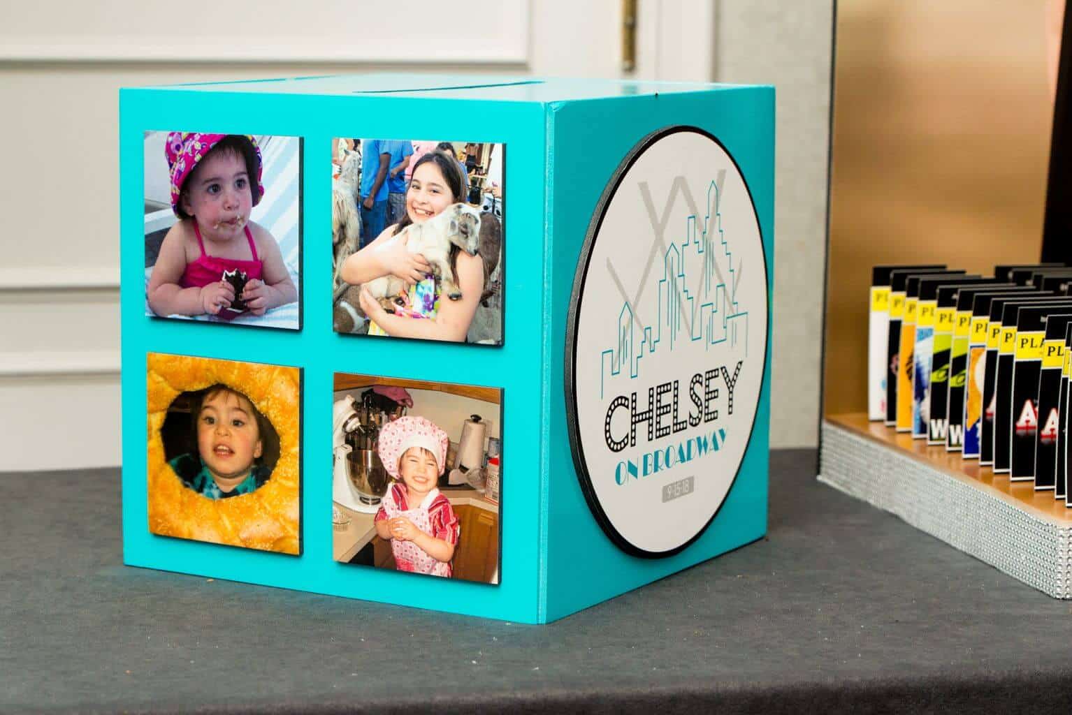 Broadway Themed Bat Mitzvah Gift Box with Custom Logo and Photos