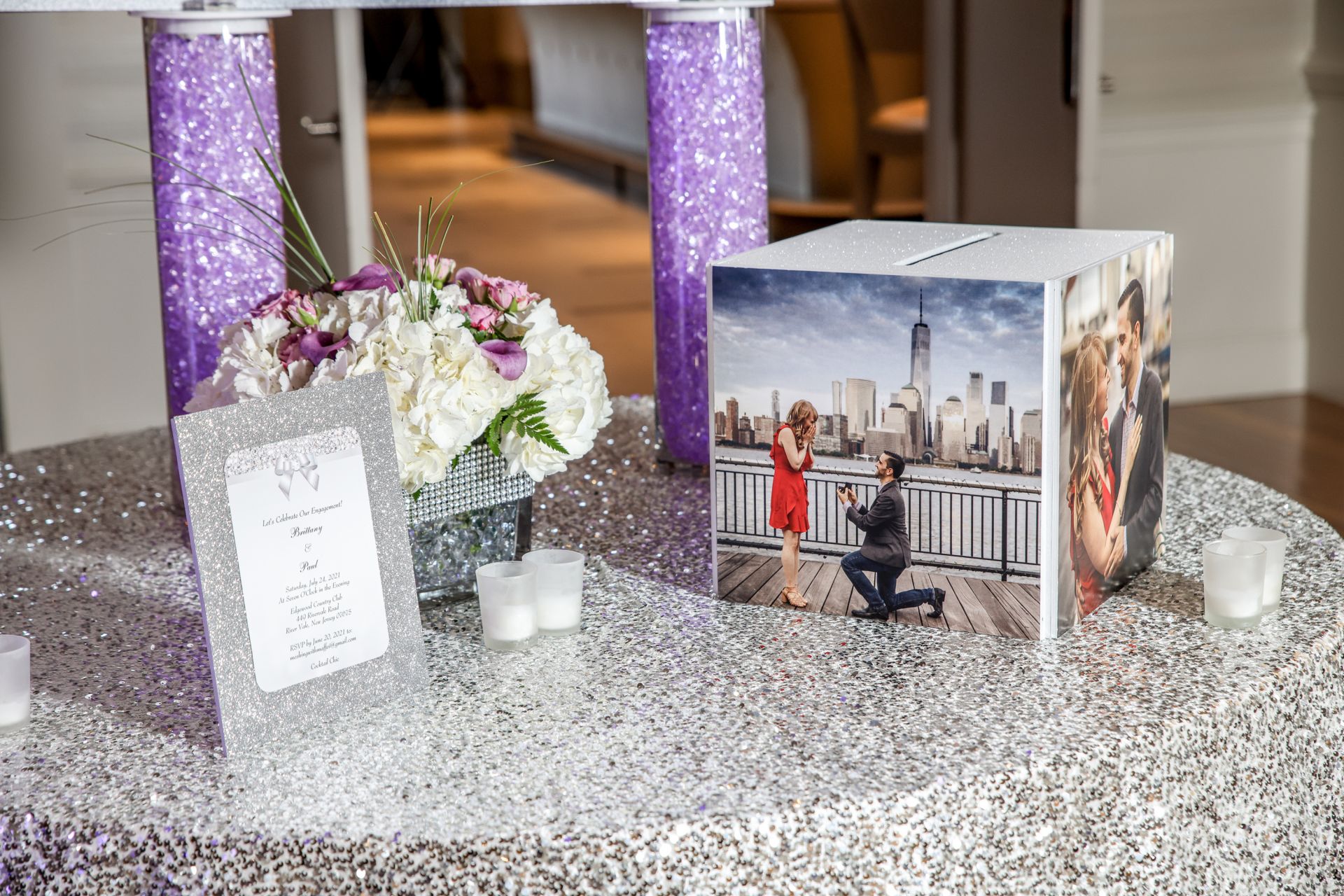 Custom Photos Gift Box for Engagement Party