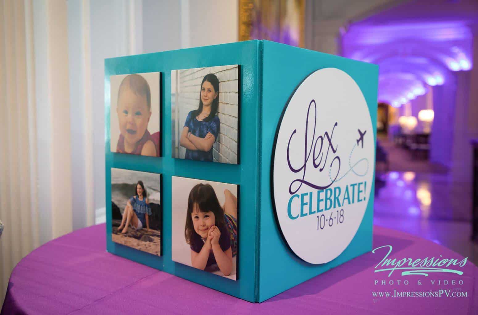 Travel Themed Bat Mitzvah Gift Box with Custom Logo and Photos