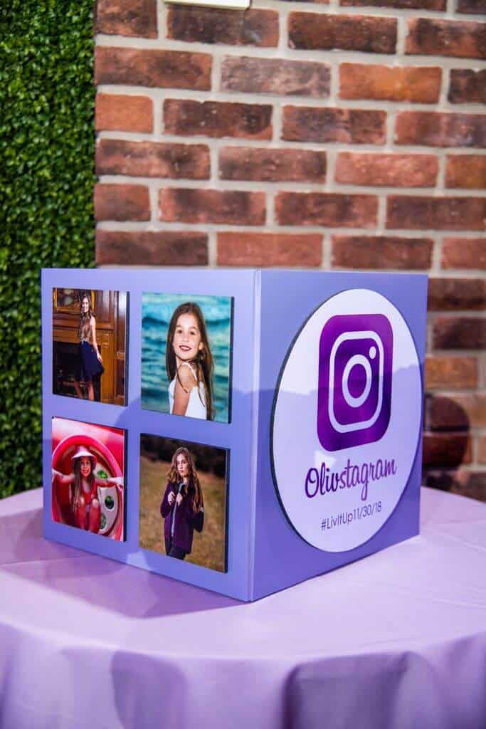 Instagram Themed Bat Mitzvah Gift Box with Custom Logo and Photos