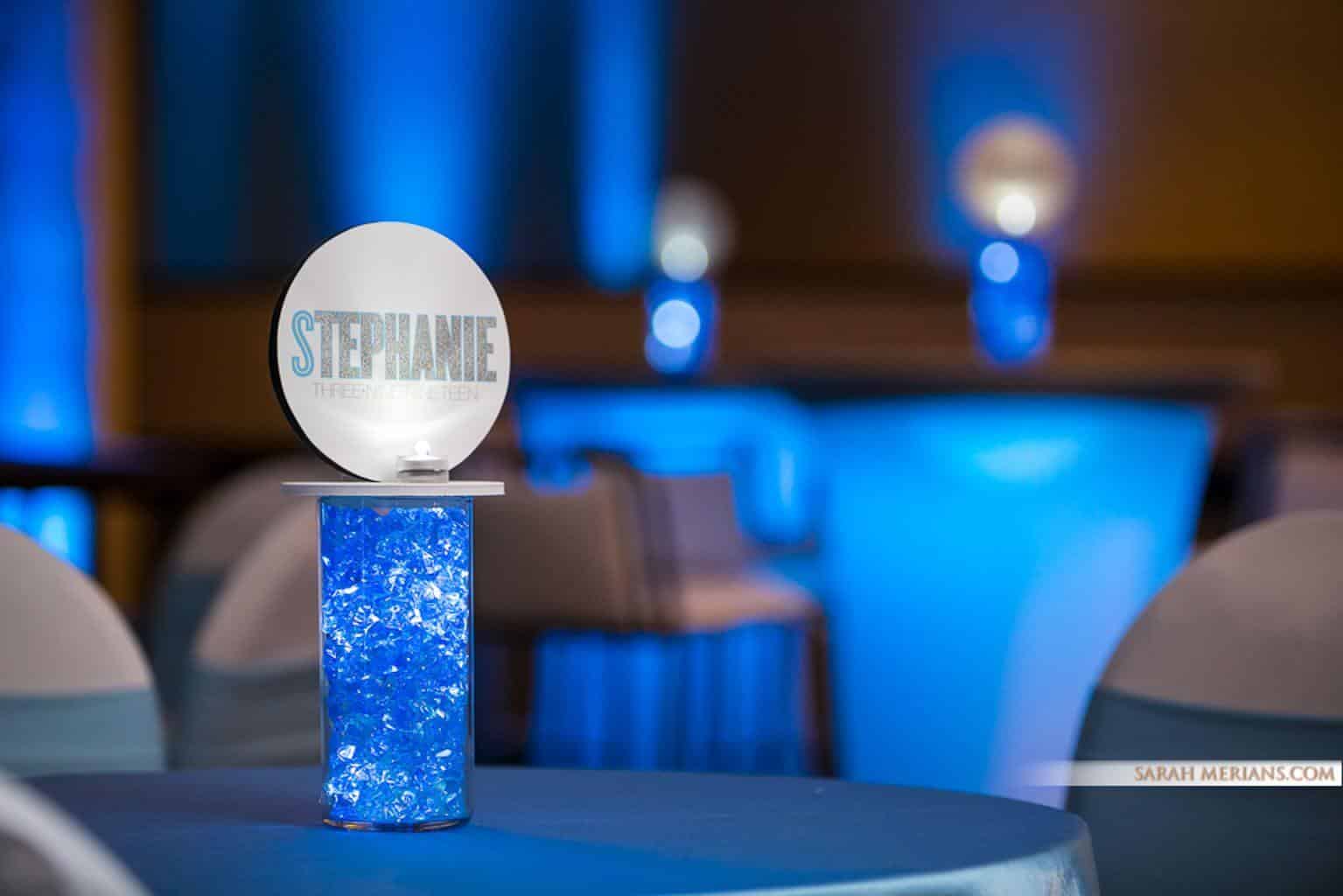 LED Lounge Centerpiece with Custom Logo