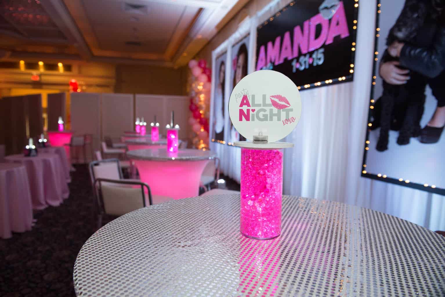 LED Centerpiece with Custom Logo