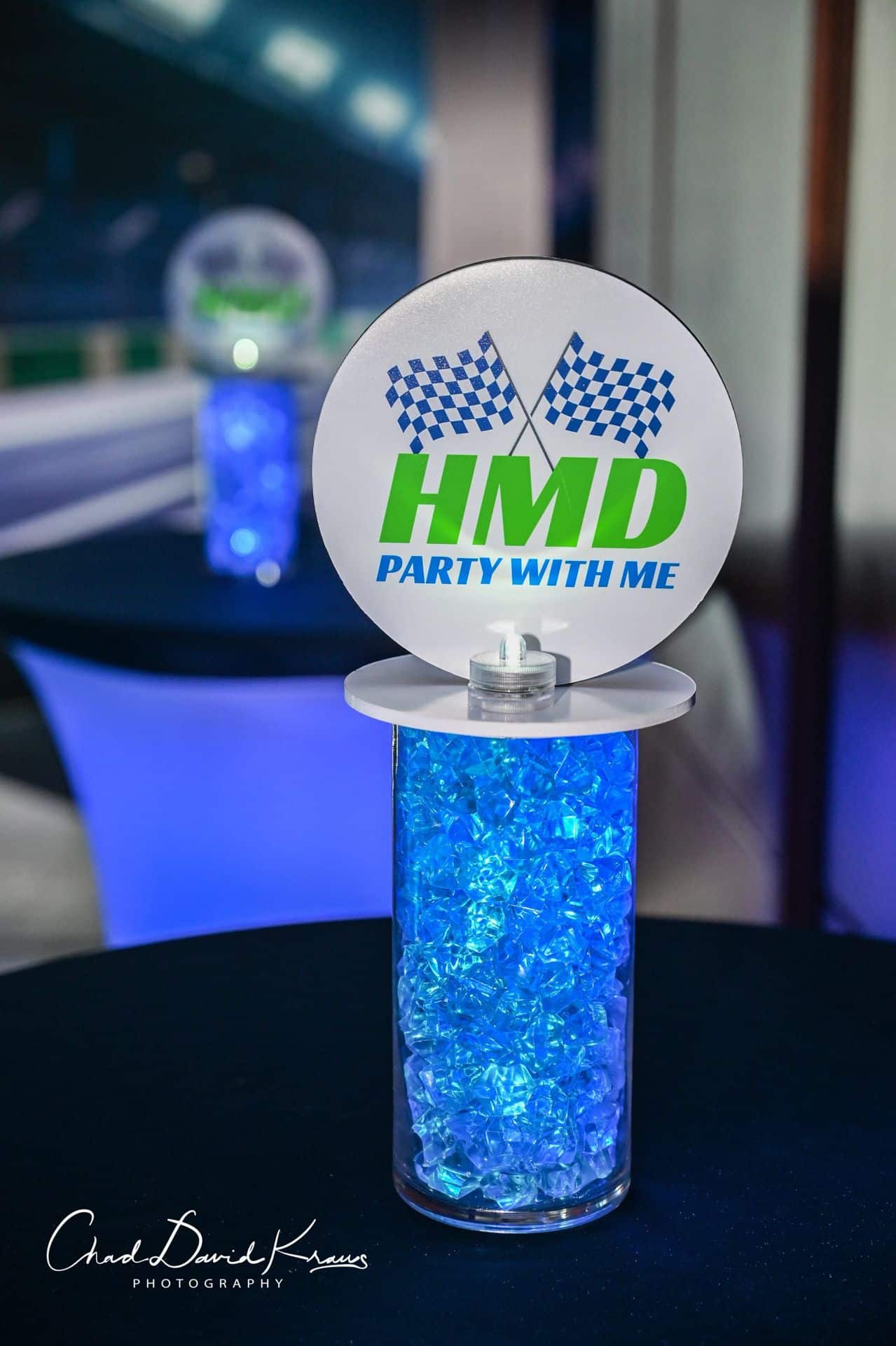 Custom Car Theme Mini Logo Centerpiece