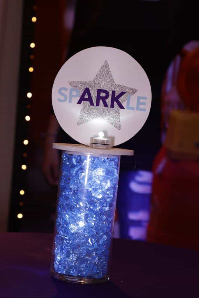 LED Logo Centerpiece for Bat Mitzvah Lounge