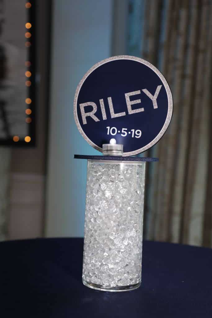 LED Lounge Centerpiece with Custom Logo