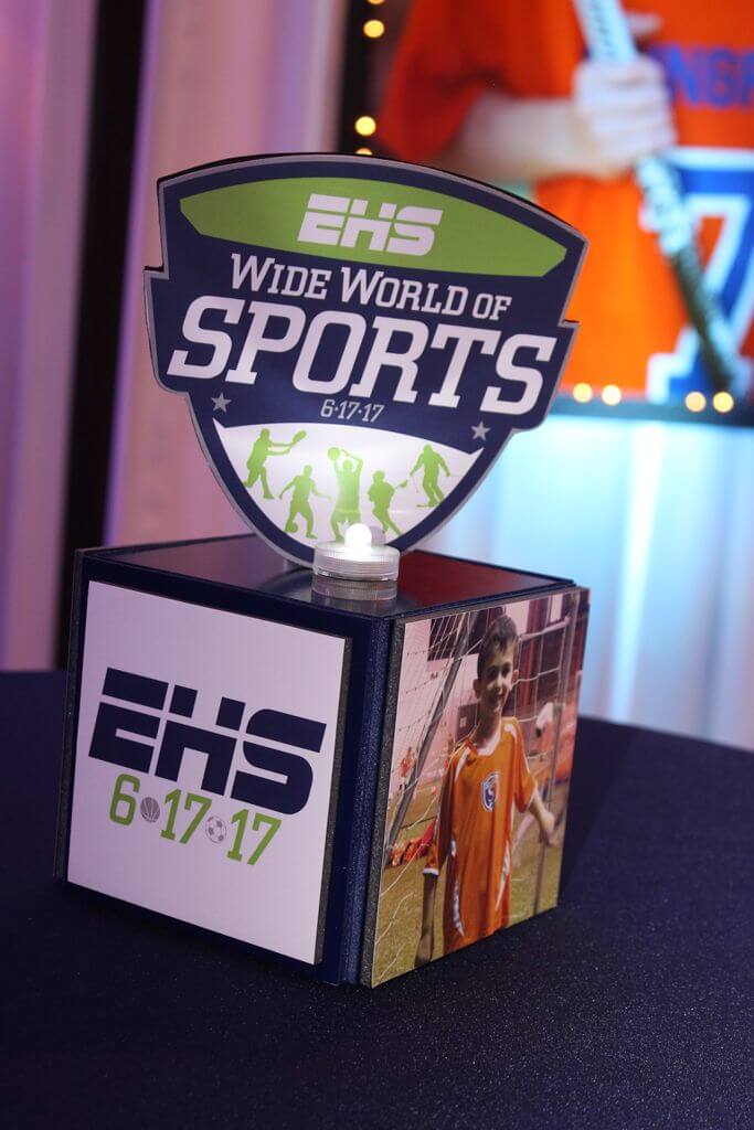 ESPN Lounge Centerpiece with Custom Logo and Photos