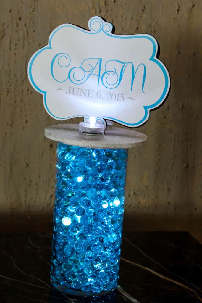 LED Hightop Centerpiece with Custom Logo