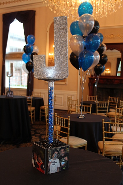 Mini Photo Cube with Glitter Letter Cutout Topper