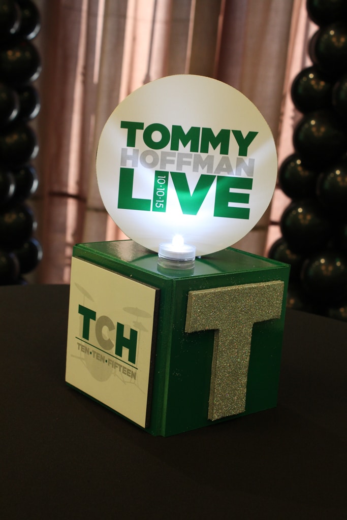 Mini Cube Centerpiece with Custom Logo and Initial