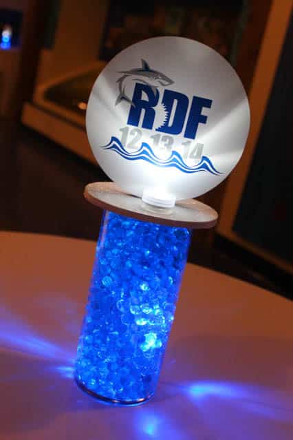 Hightop Lounge Centerpiece with Custom Logo and LED Lights