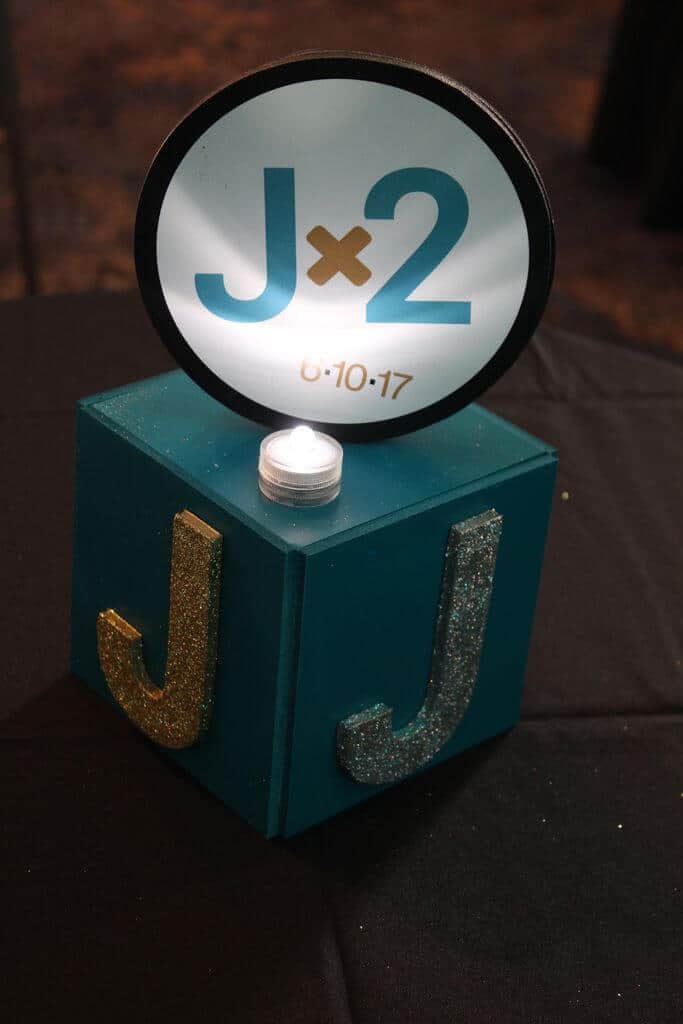 Mini Cube Centerpiece for B'nai Mitzvah Lounge
