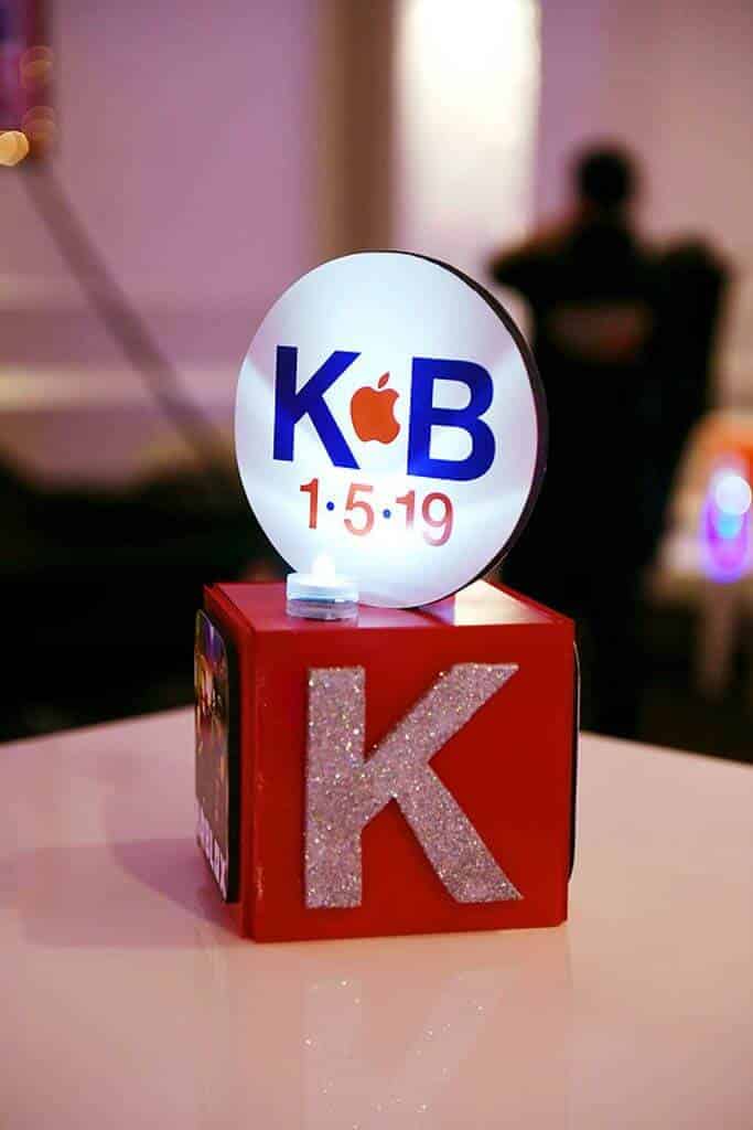 iPhone Themed Mini Cube Lounge Centerpiece