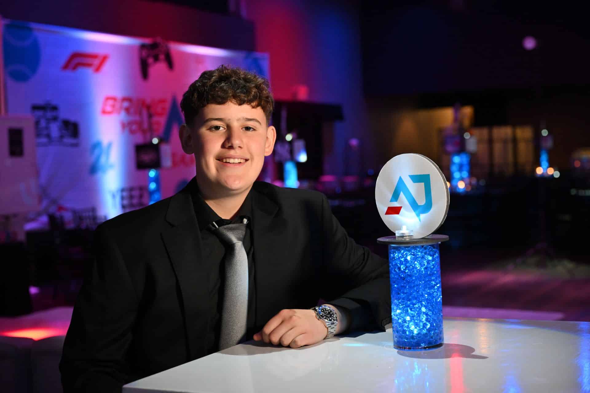 Custom LED Logo Lounge Centerpiece for High Top at Vibe