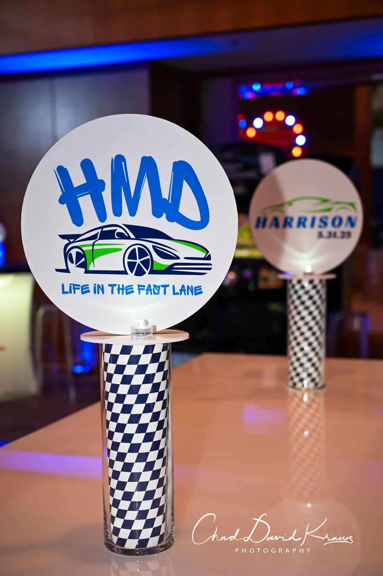 Custom Car Logo High Top Centerpiece