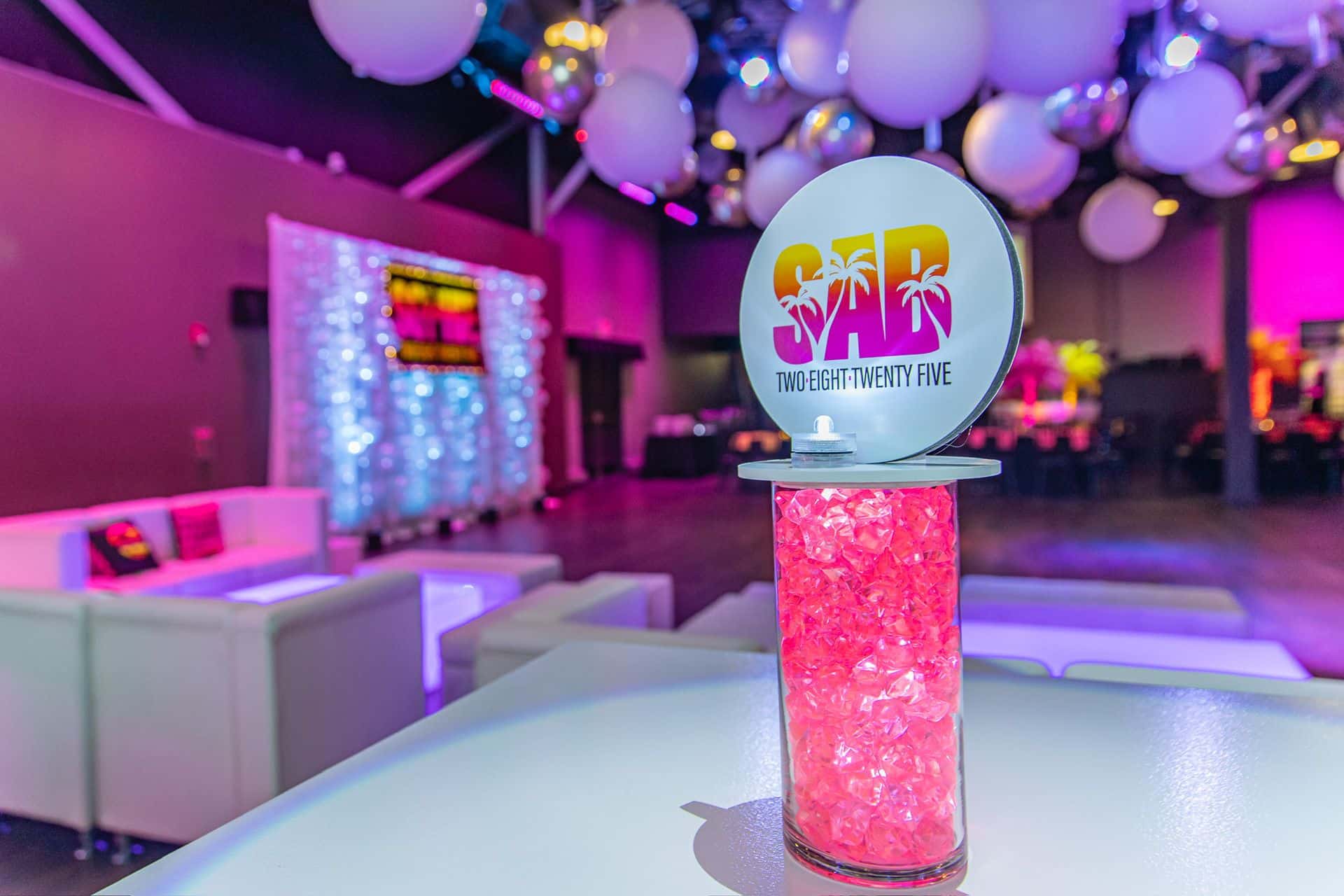 Custom Logo High Top Centerpiece