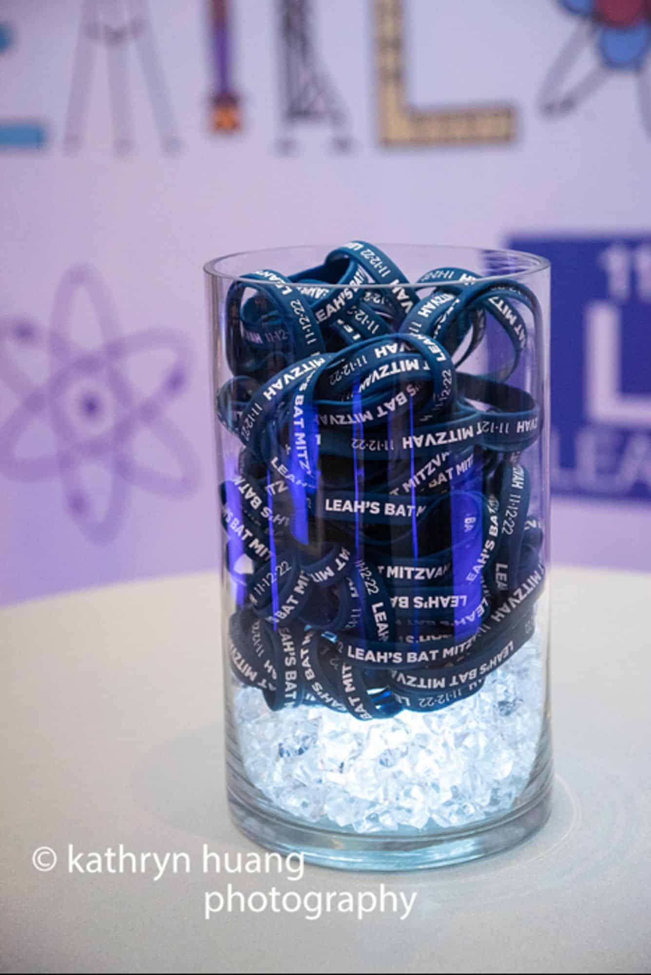 LED Centerpiece with Custom Bracelets for Kids Lounge