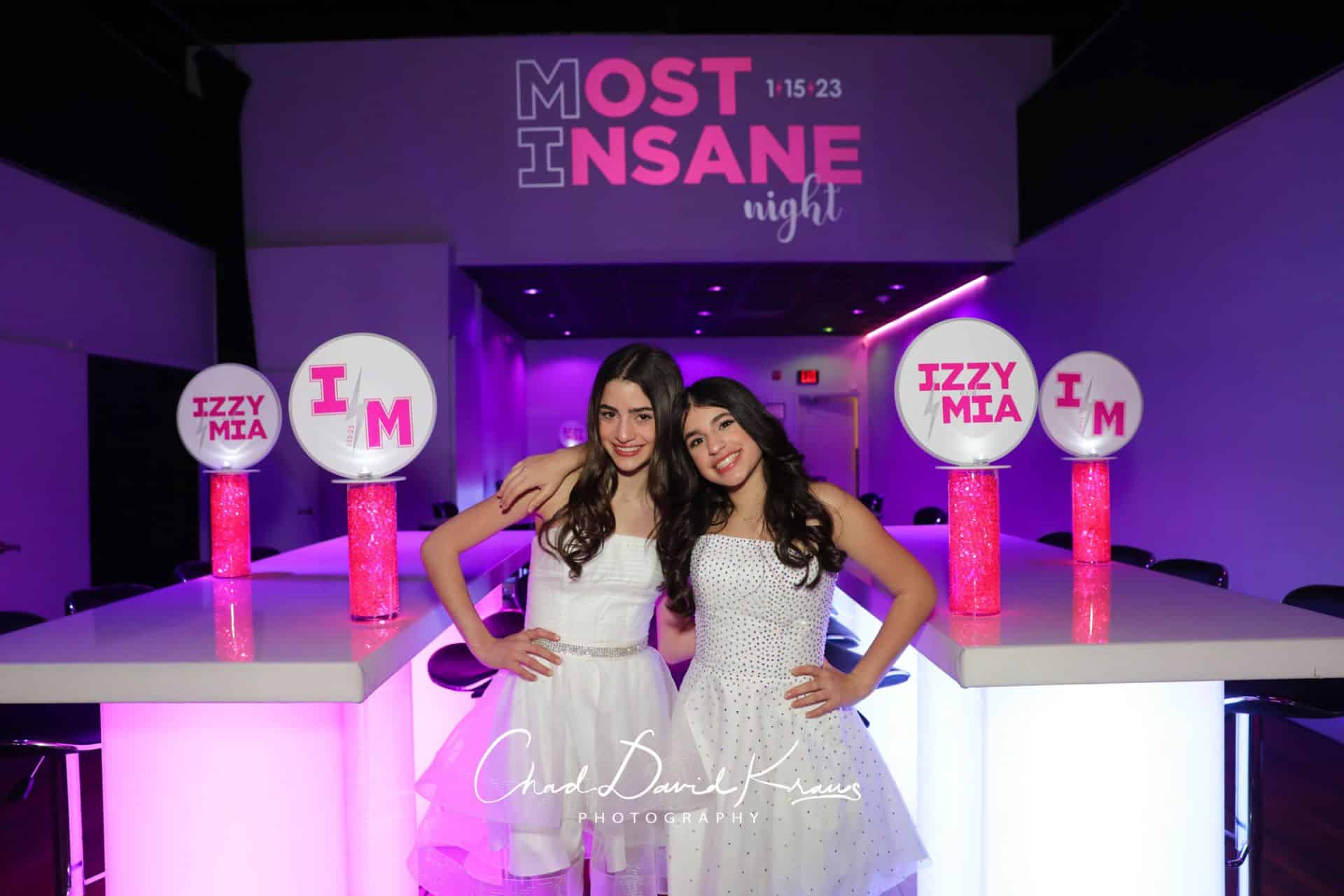 LED Logo Centerpiece for Airport Tables at Club Infinity