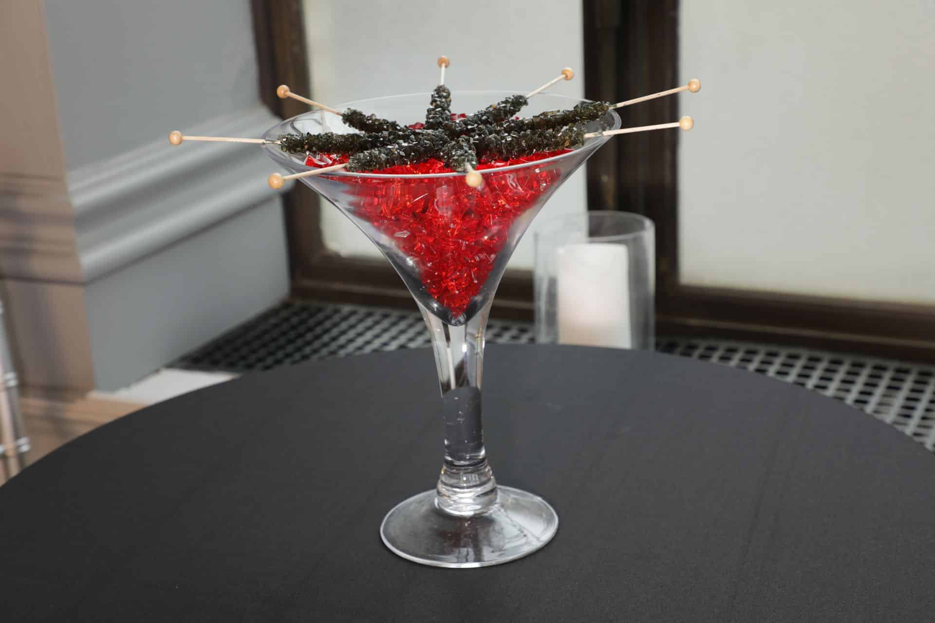 Mini LED Centerpiece for Subway Themed Bar Mitzvah