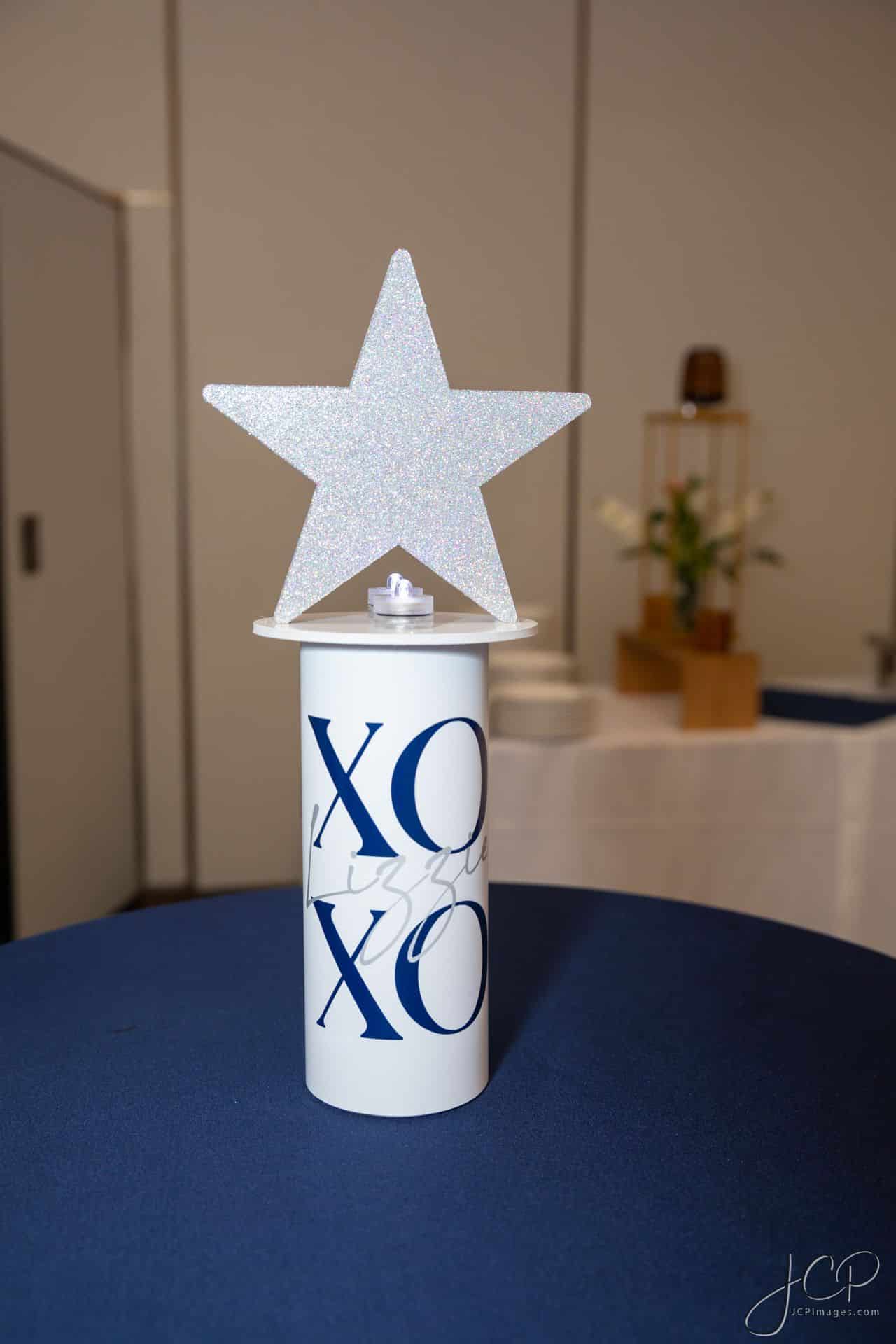 Silver Star High Top Centerpiece