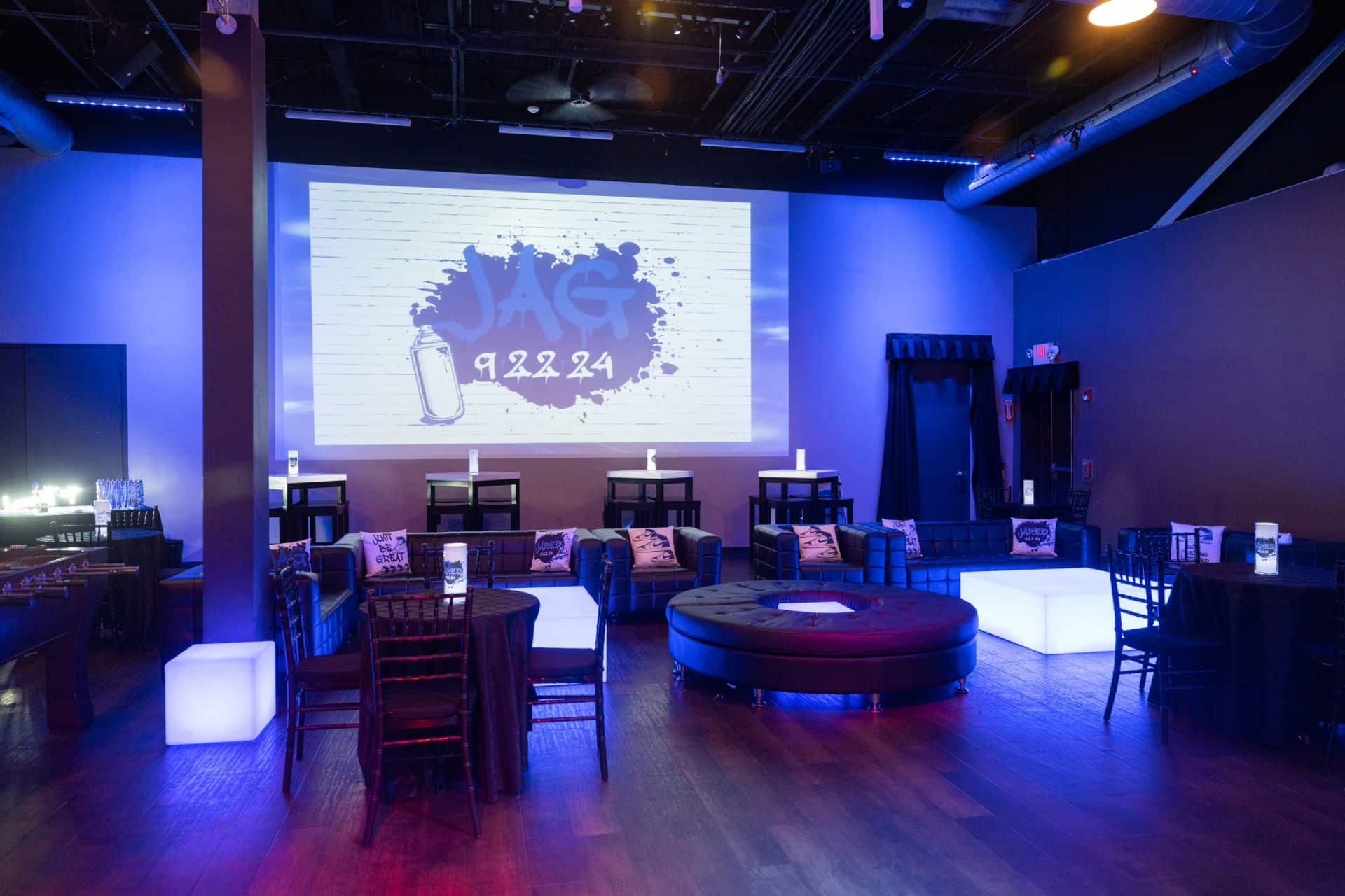 Custom Graffiti Lounge Centerpiece