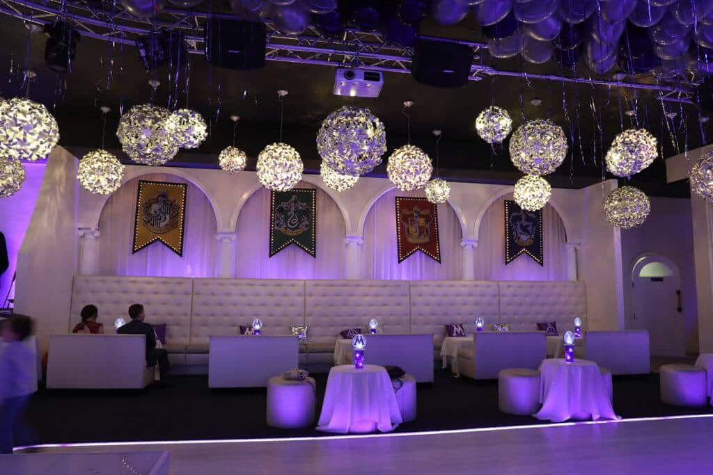 Harry Potter House Banners with Lights at The Coliseum, White Plains