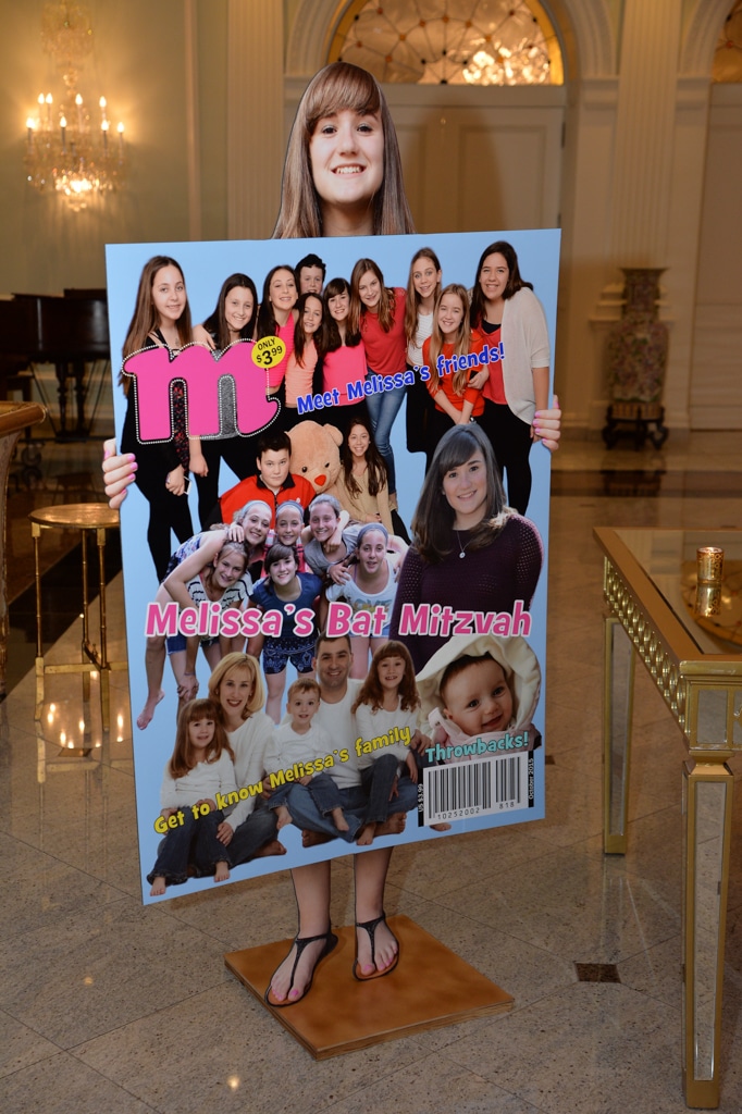 Life Size Cutout with Giant Magazine Cover for Magazine Themed Bat Mitzvah