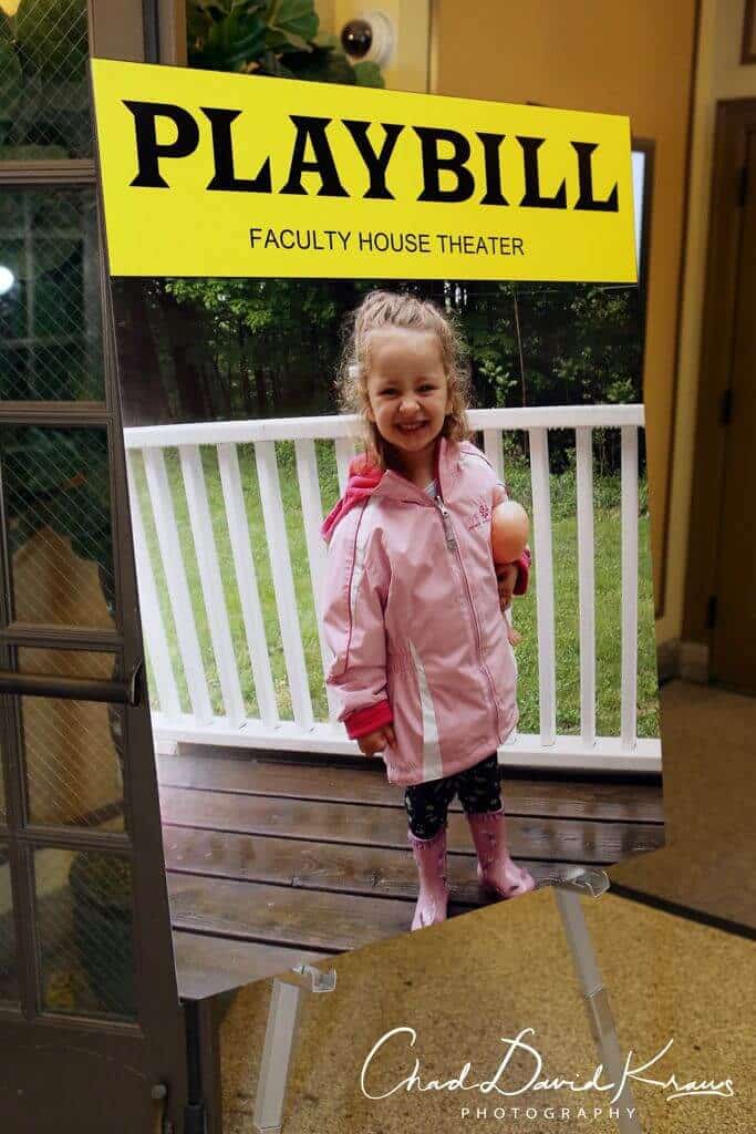 Custom Playbill with Blowup Photo for Broadway Themed Bat Mitzvah