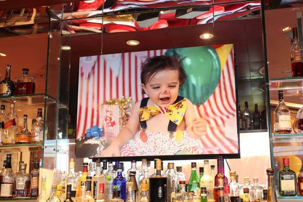 Circus Themed Blowup Photo for First Birthday