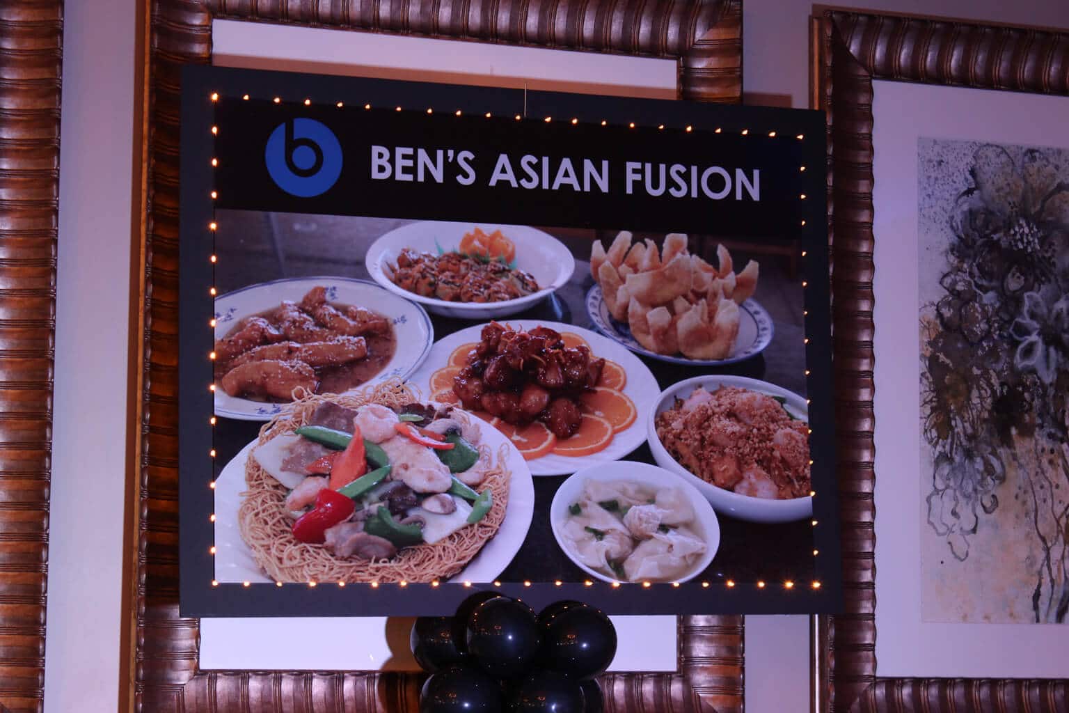 Custom Bar Mitzvah Food Station Signs with Lights