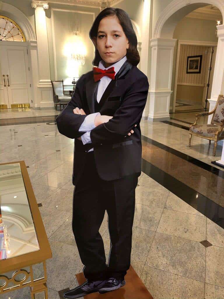 Broadway Themed Life Size Cutout of Bar Mitzvah Boy