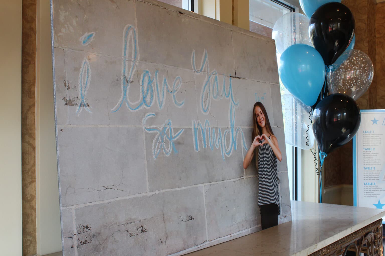 Blowup Mounted Photo at Entrance to Bat Mitzvah