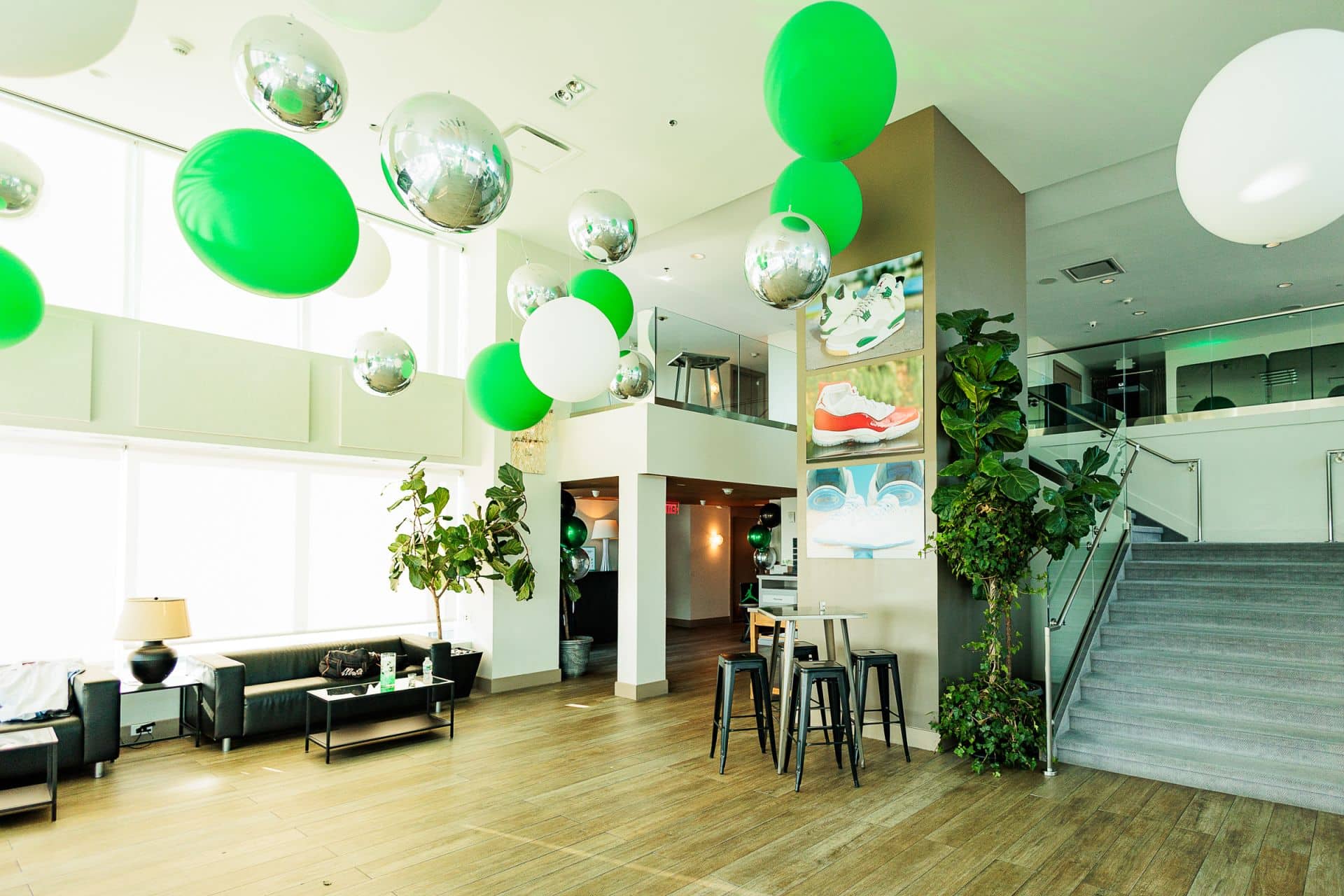 Sneaker Blowup Photos for Sneaker Theme Bar Mitzvah at Kanopi