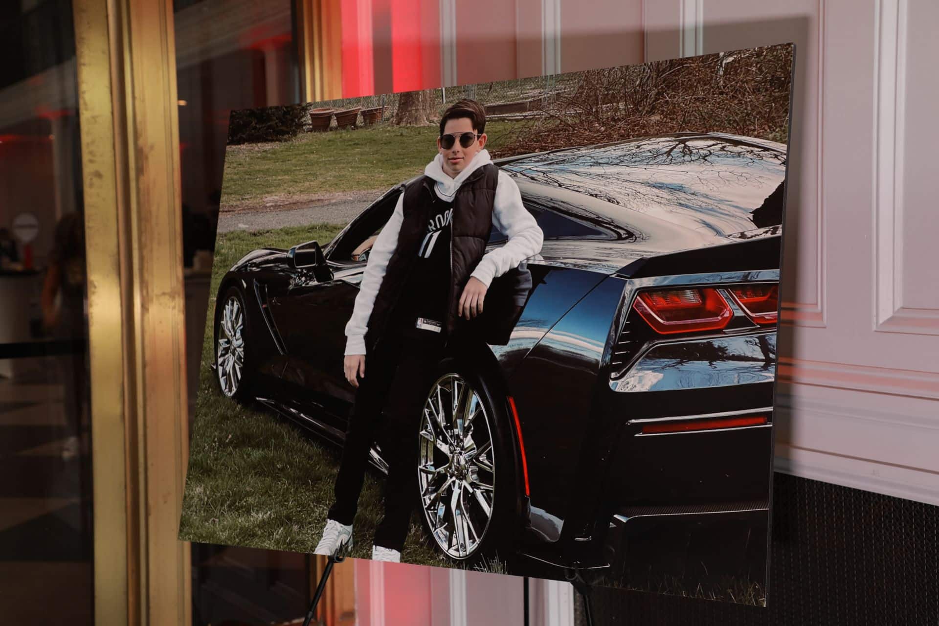 Blowup Easel Photo for Bar Mitzvah Entrance