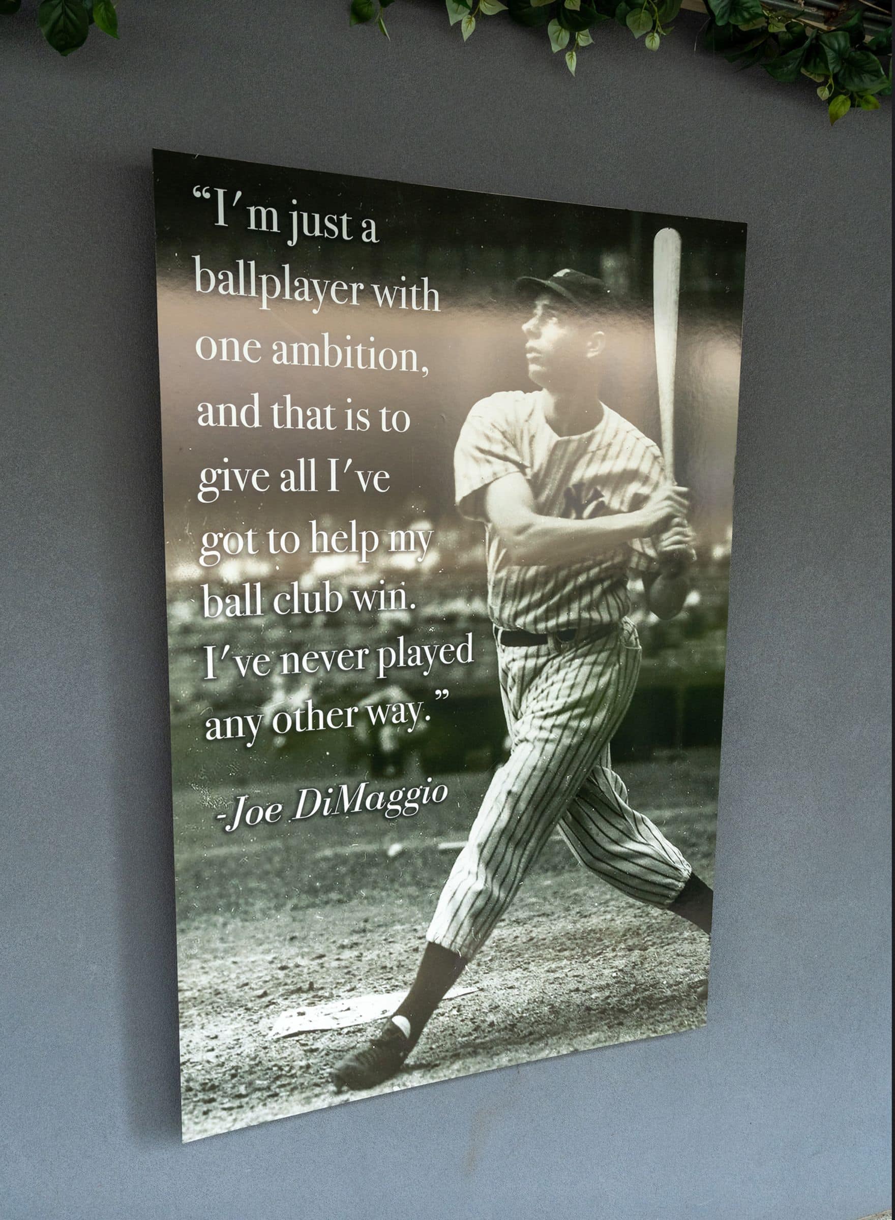 Custom Themed Blowup Photos with Sports Quotes for Yankees Themed Bar Mitzvah
