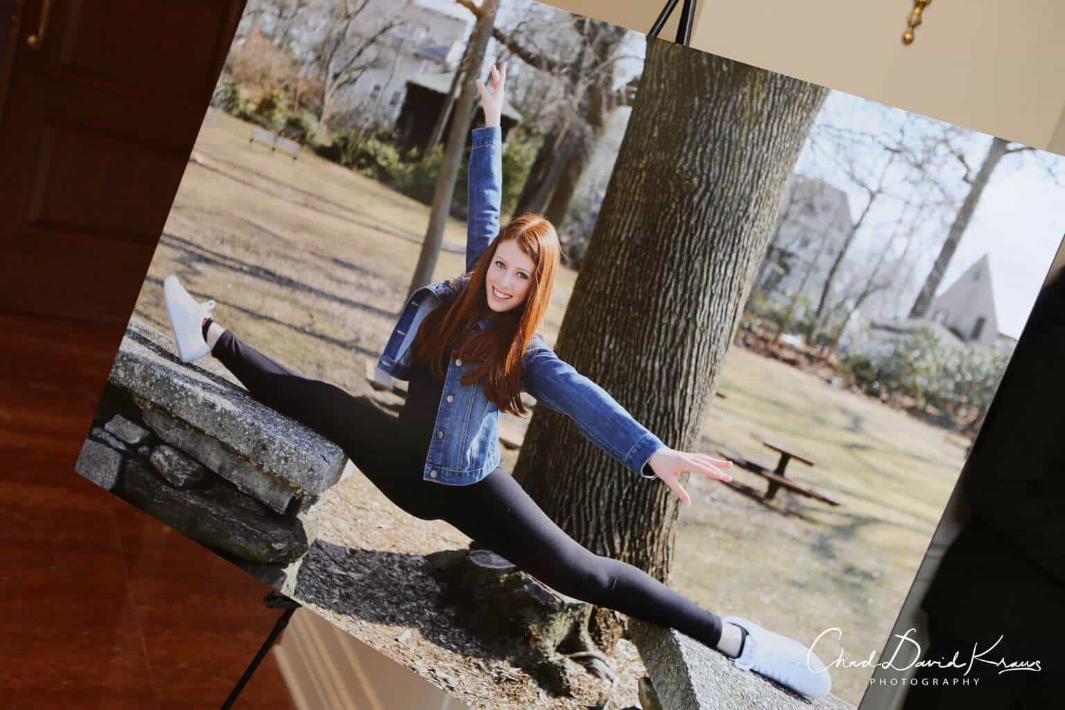 Blowup Photo on Easel for Bat Mitzvah