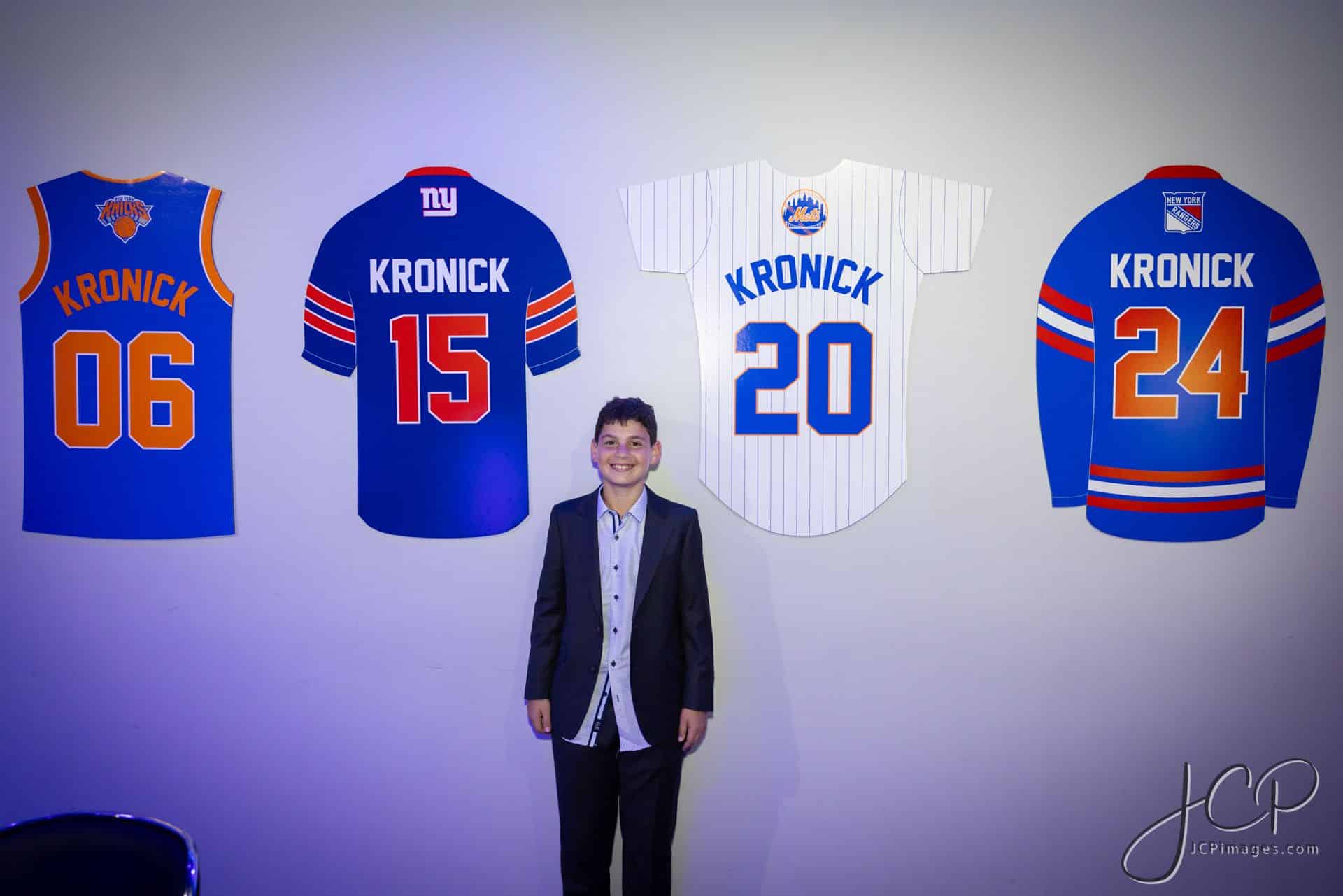 Blow Up Jerseys for a Sports Theme Bar Mitzvah