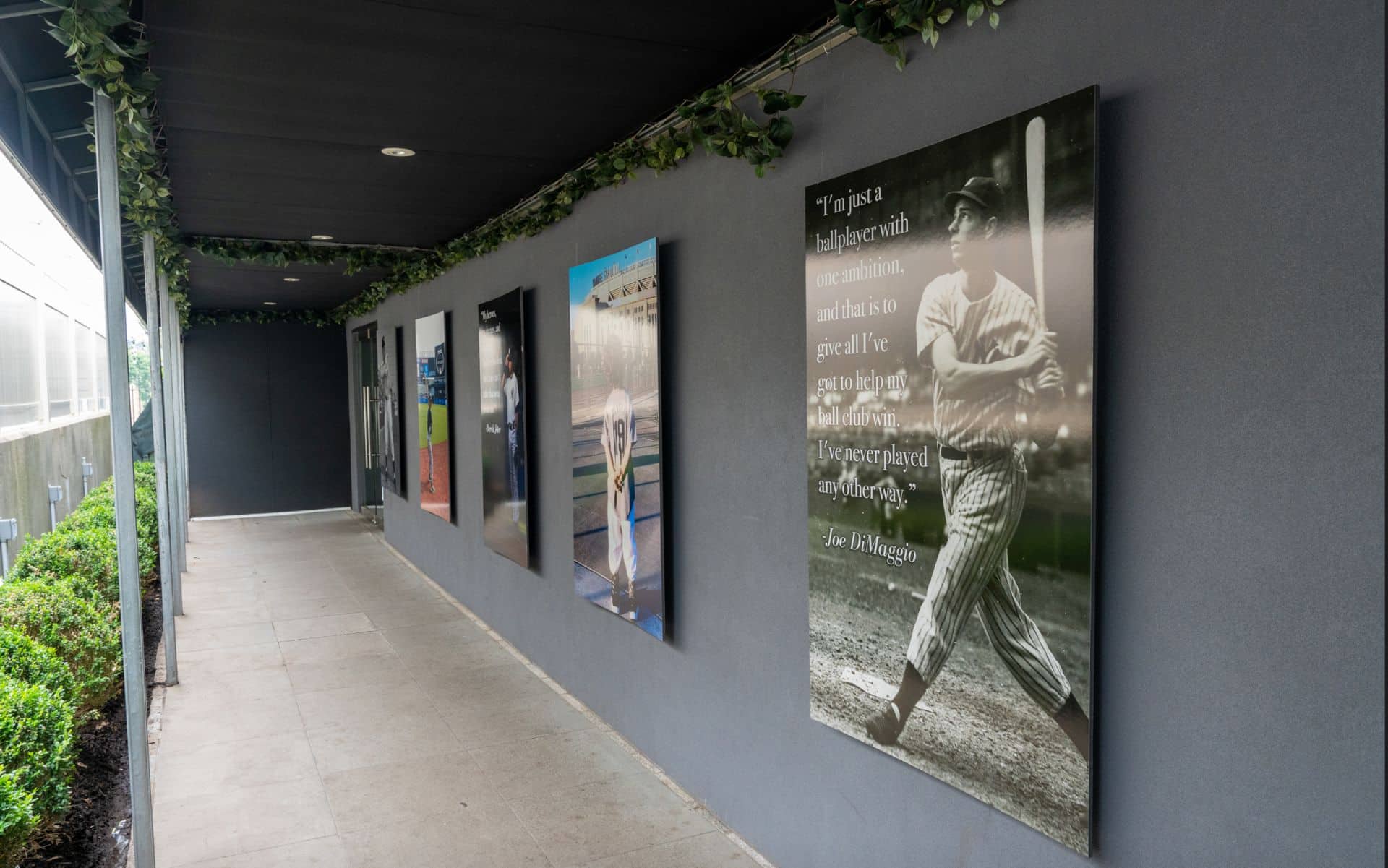 Custom Themed Blowup Photos with Sports Quotes for Yankees Themed Bar Mitzvah at Gigante Eastchester