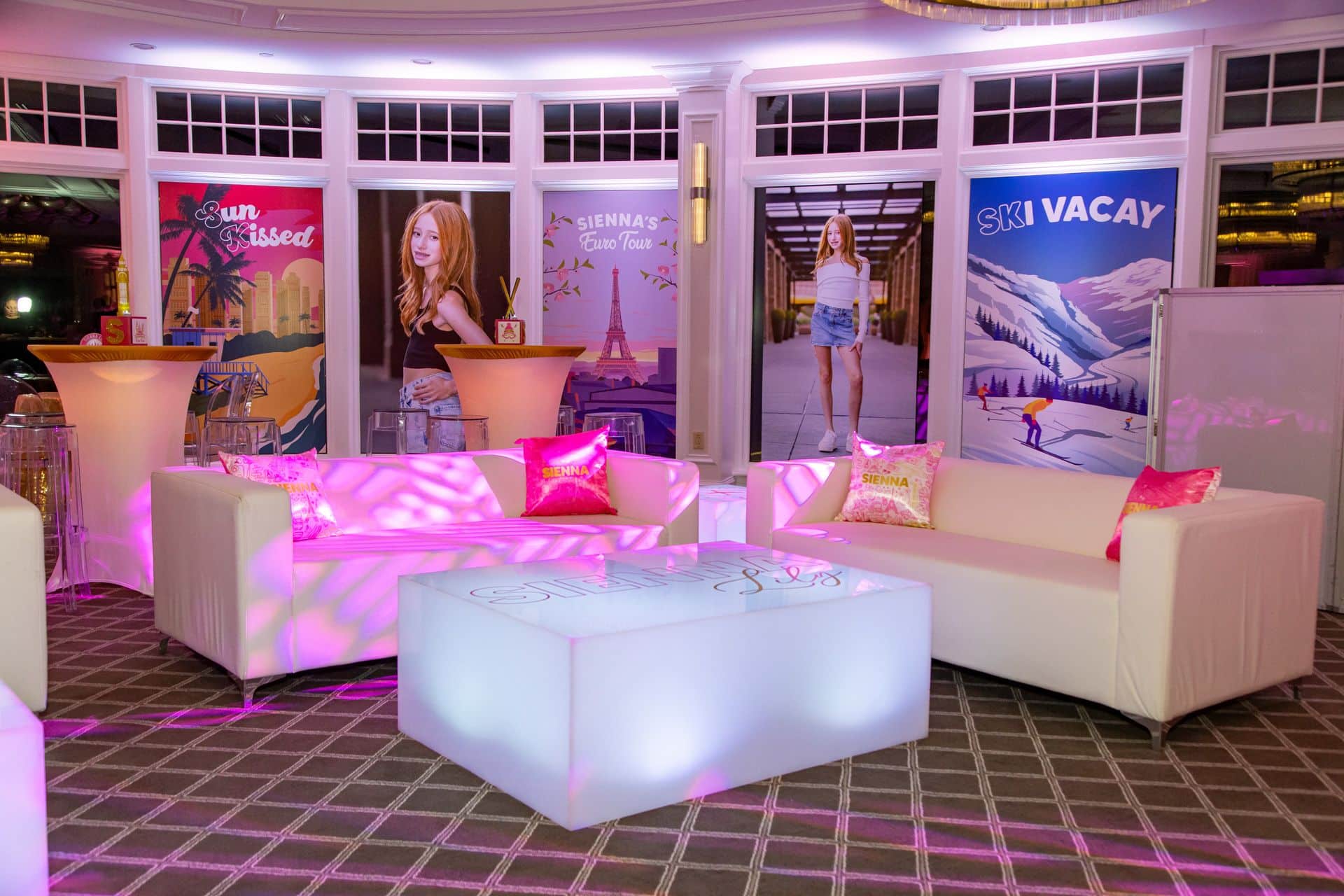 Blow Up Photos for a Travel Theme Bat Mitzvah