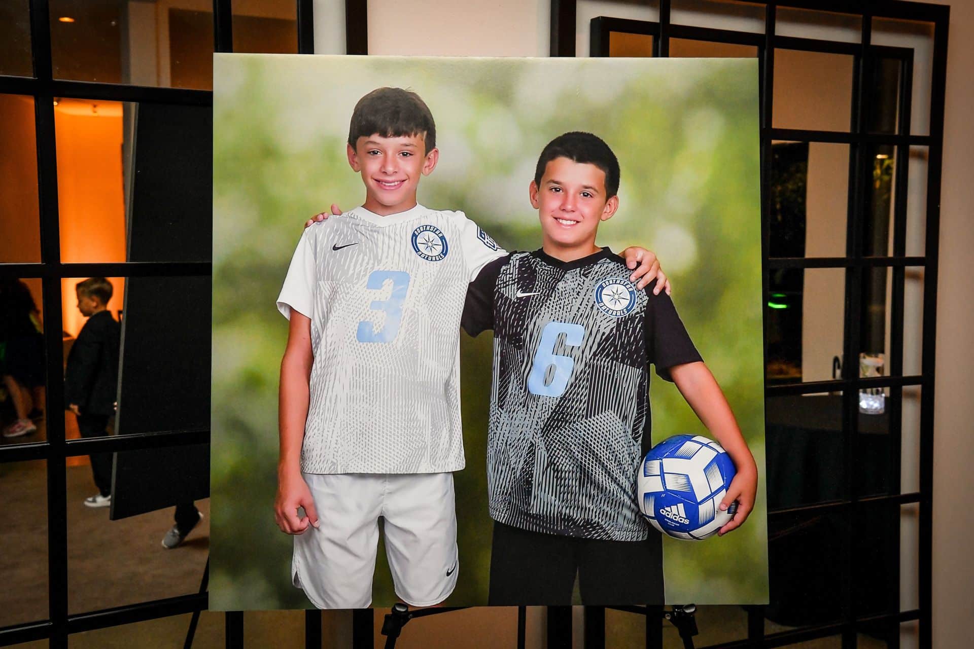 Blow Up Photo for a Soccer Themed Bar Mitzvah
