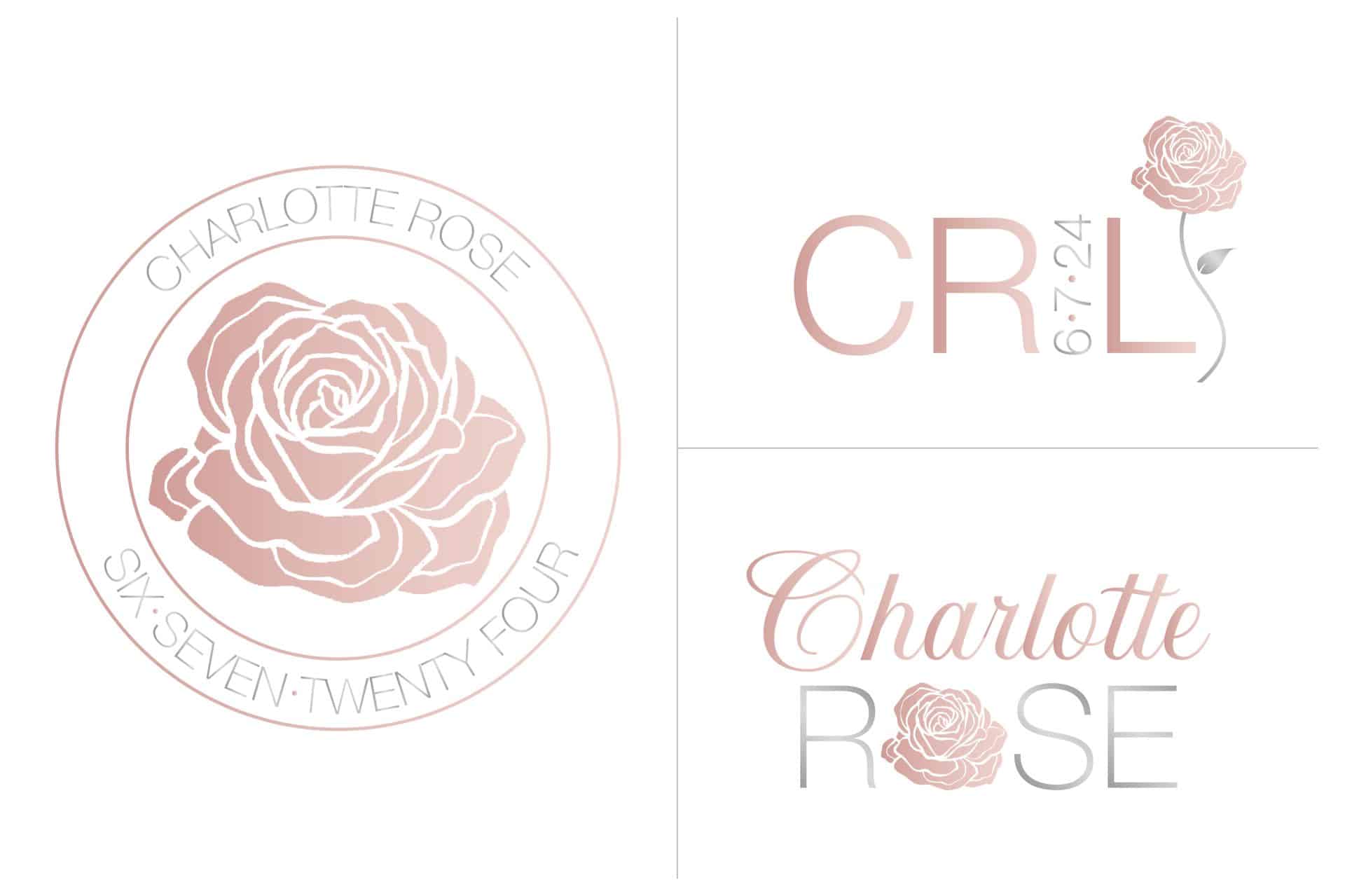 Rose Logo Branding for Bat Mitzvah