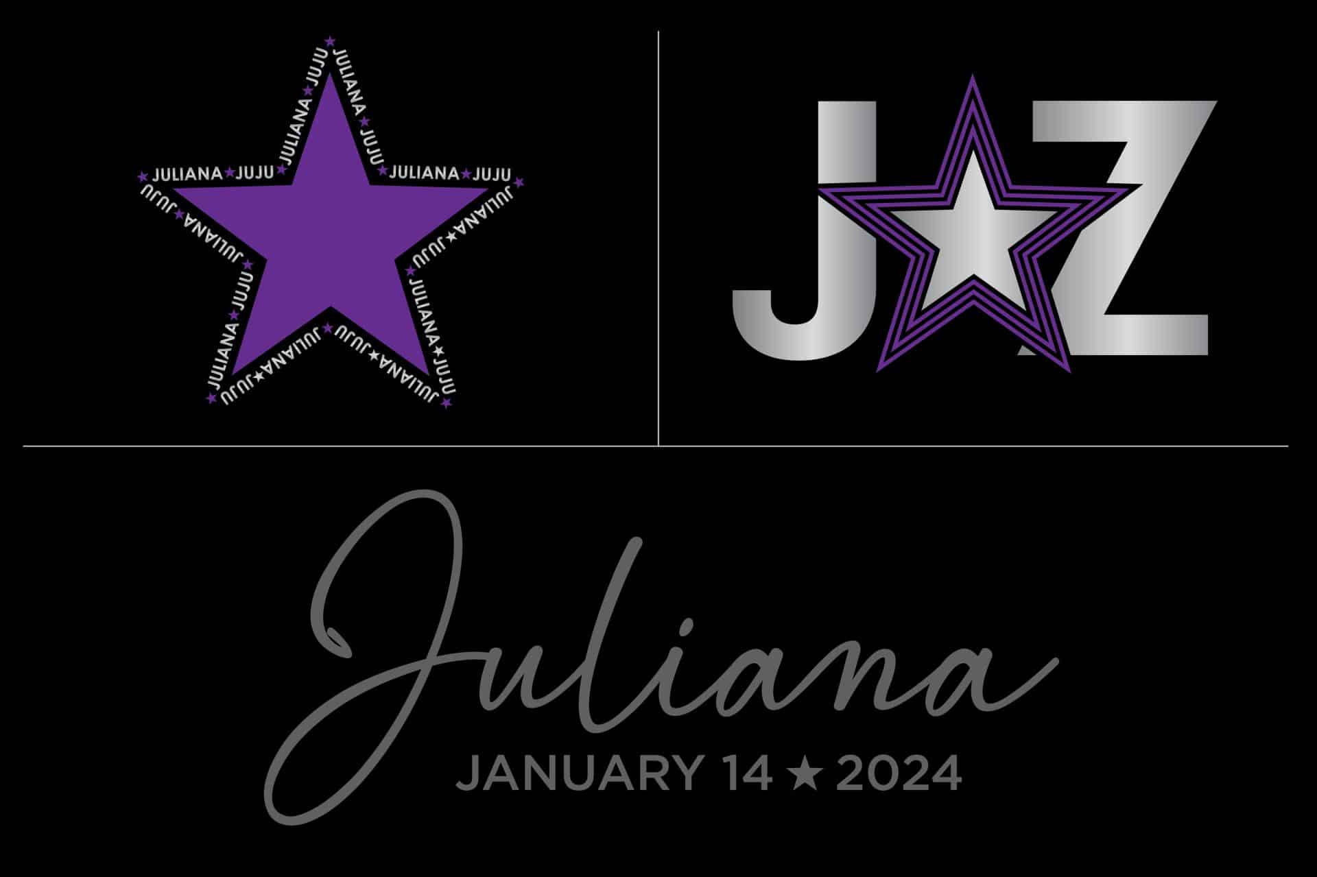 Custom Star Themed Bat Mitzvah Logo