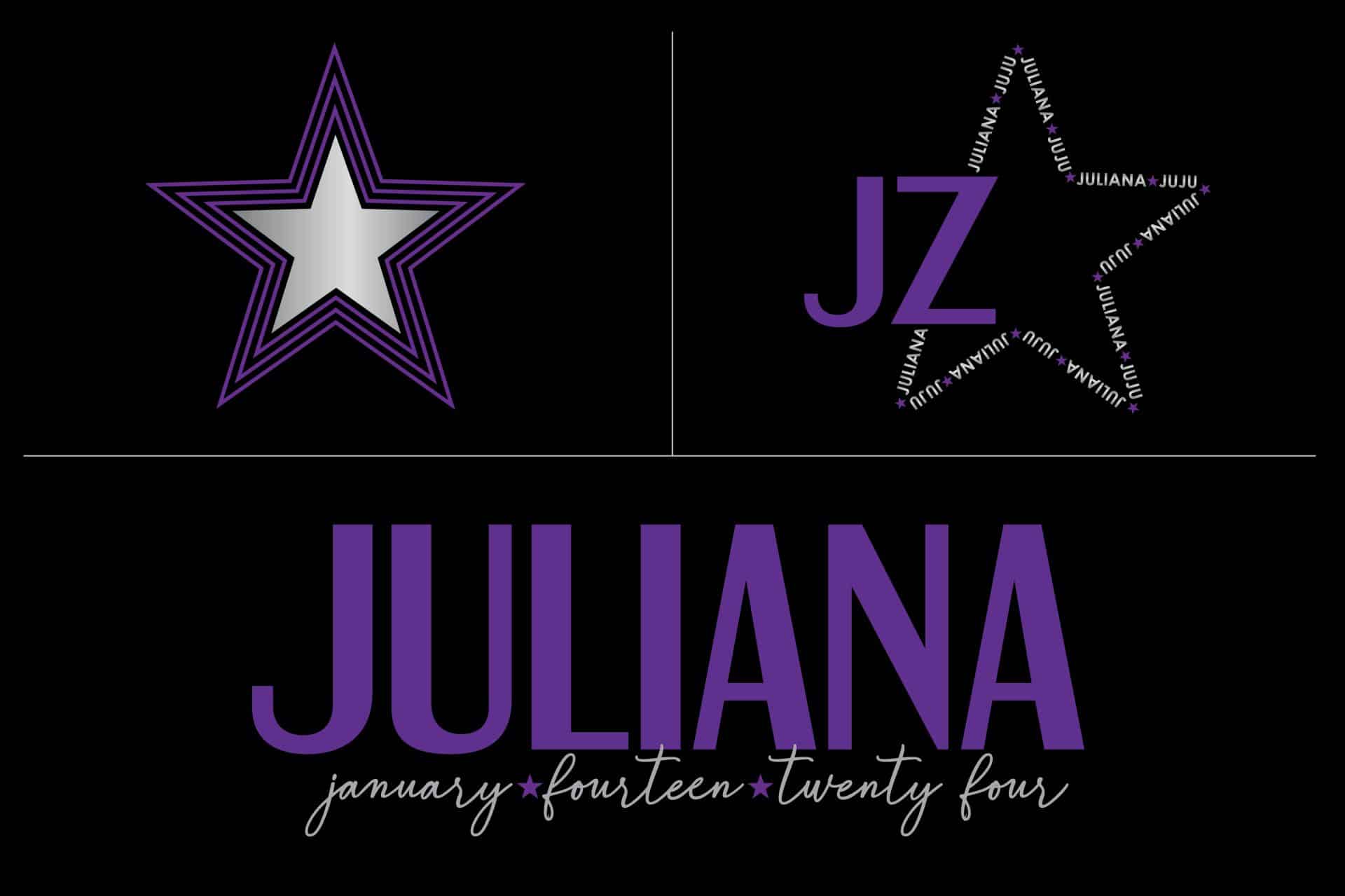 Star Themed Logo for Bat Mitzvah