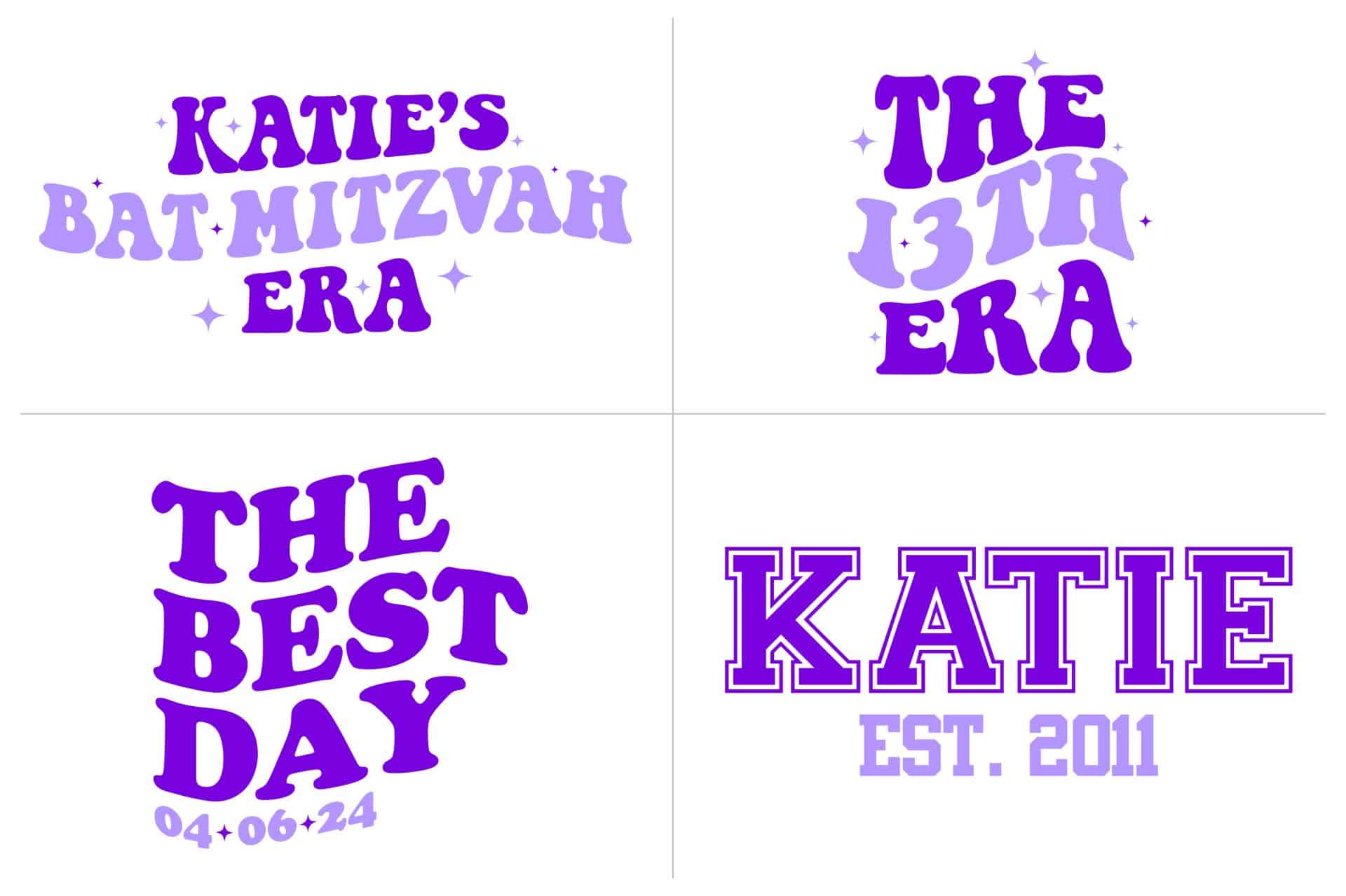 Taylor Swift Themed Bat Mitzvah Logo