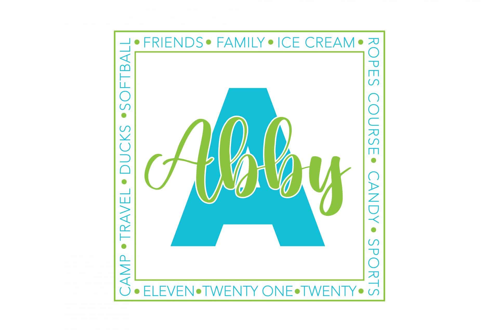 Bat Mitzvah Initials Logo and Slogan