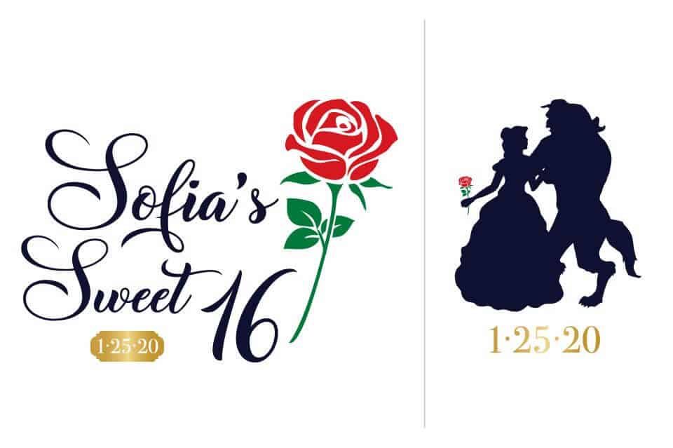 Beauty and the Beast Sweet Sixteen Logo