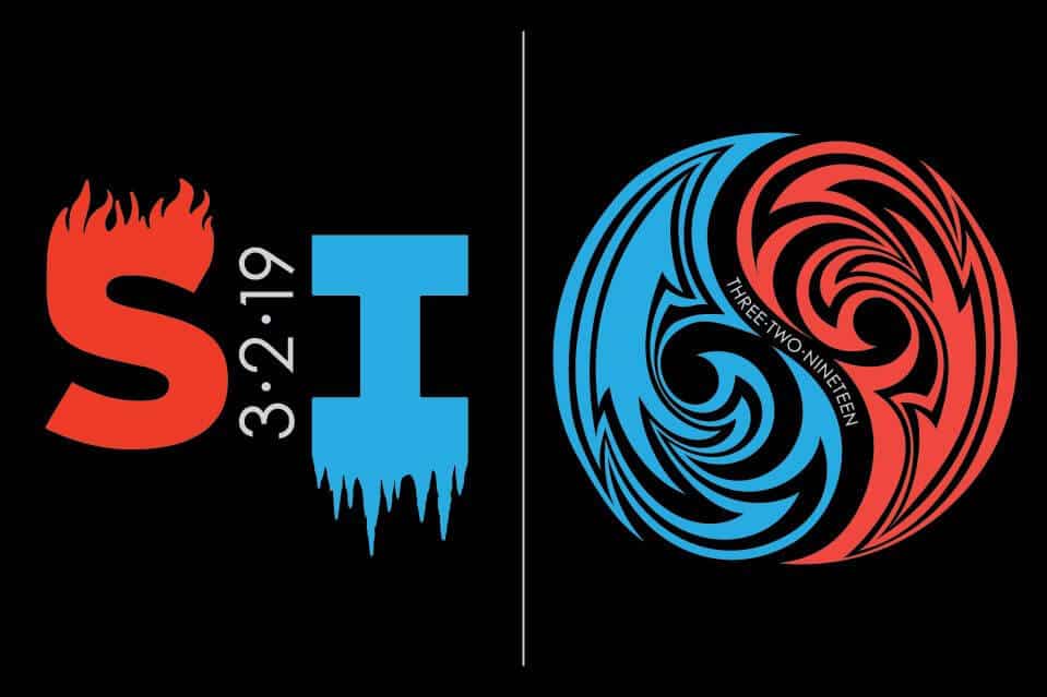Fire and Ice Themed Logo